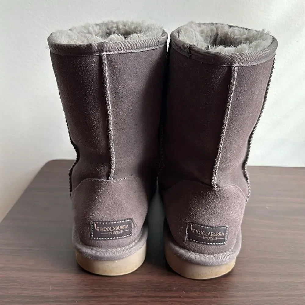 Koolaburra By Ugg Gray Suede Winter Snow Boots Sz 9